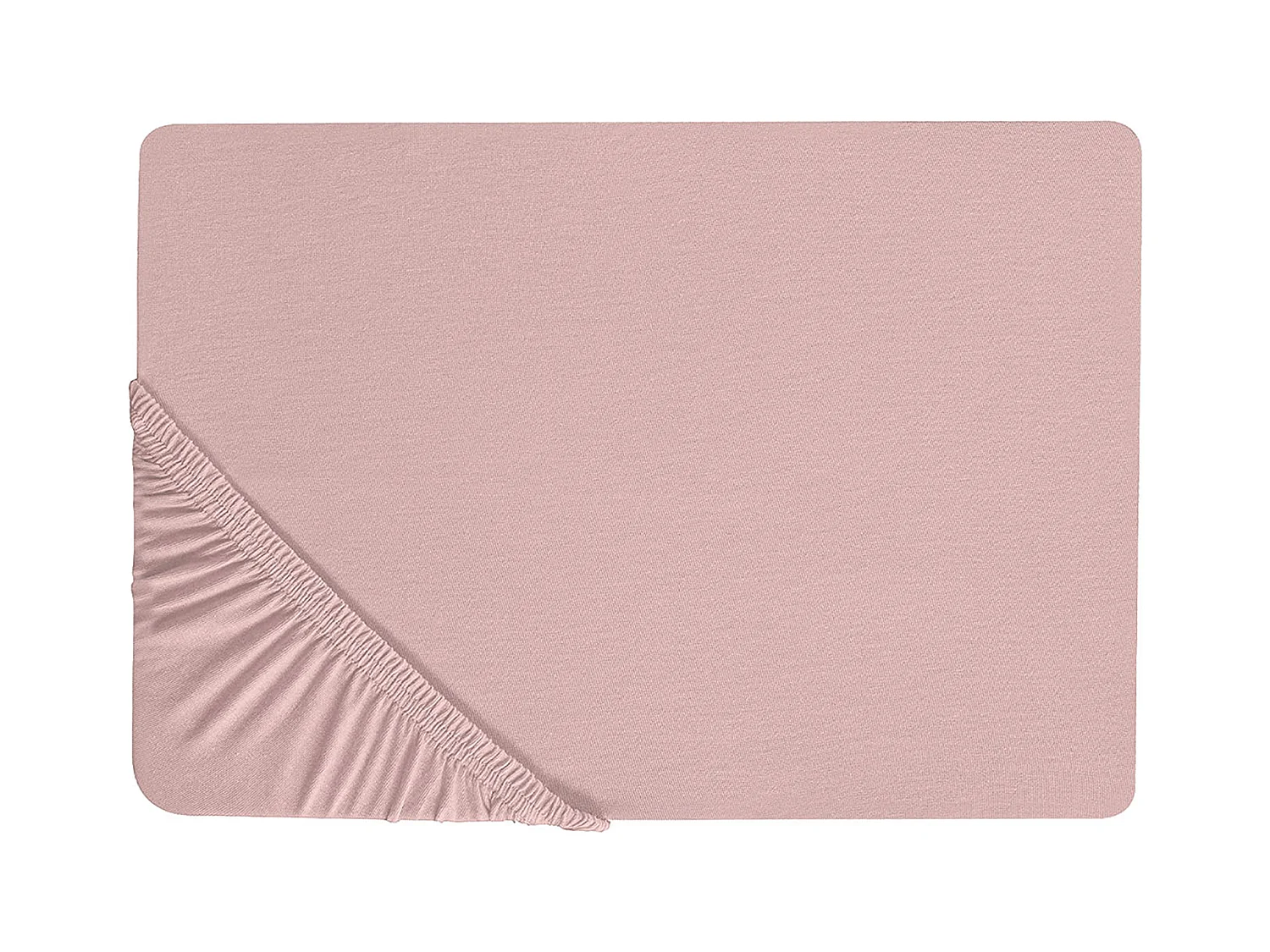 Drap housse HOFUF Coton 160 x 200 cm Rose
