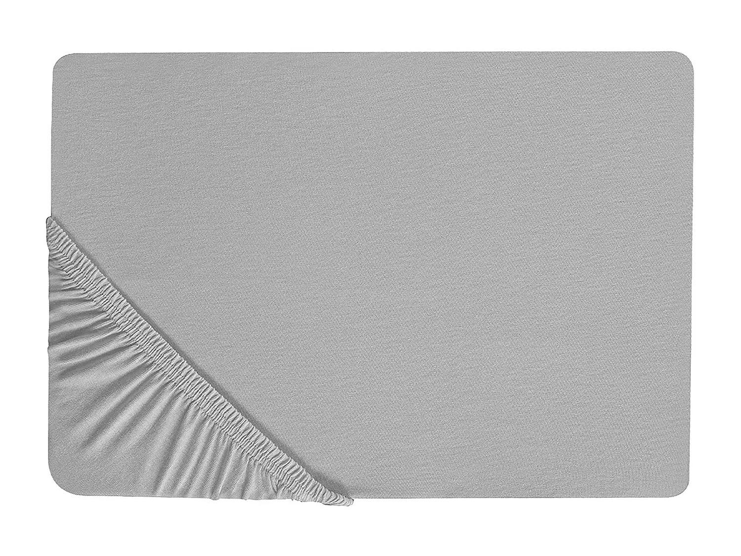 Drap housse HOFUF Coton 200 x 200 cm Gris clair