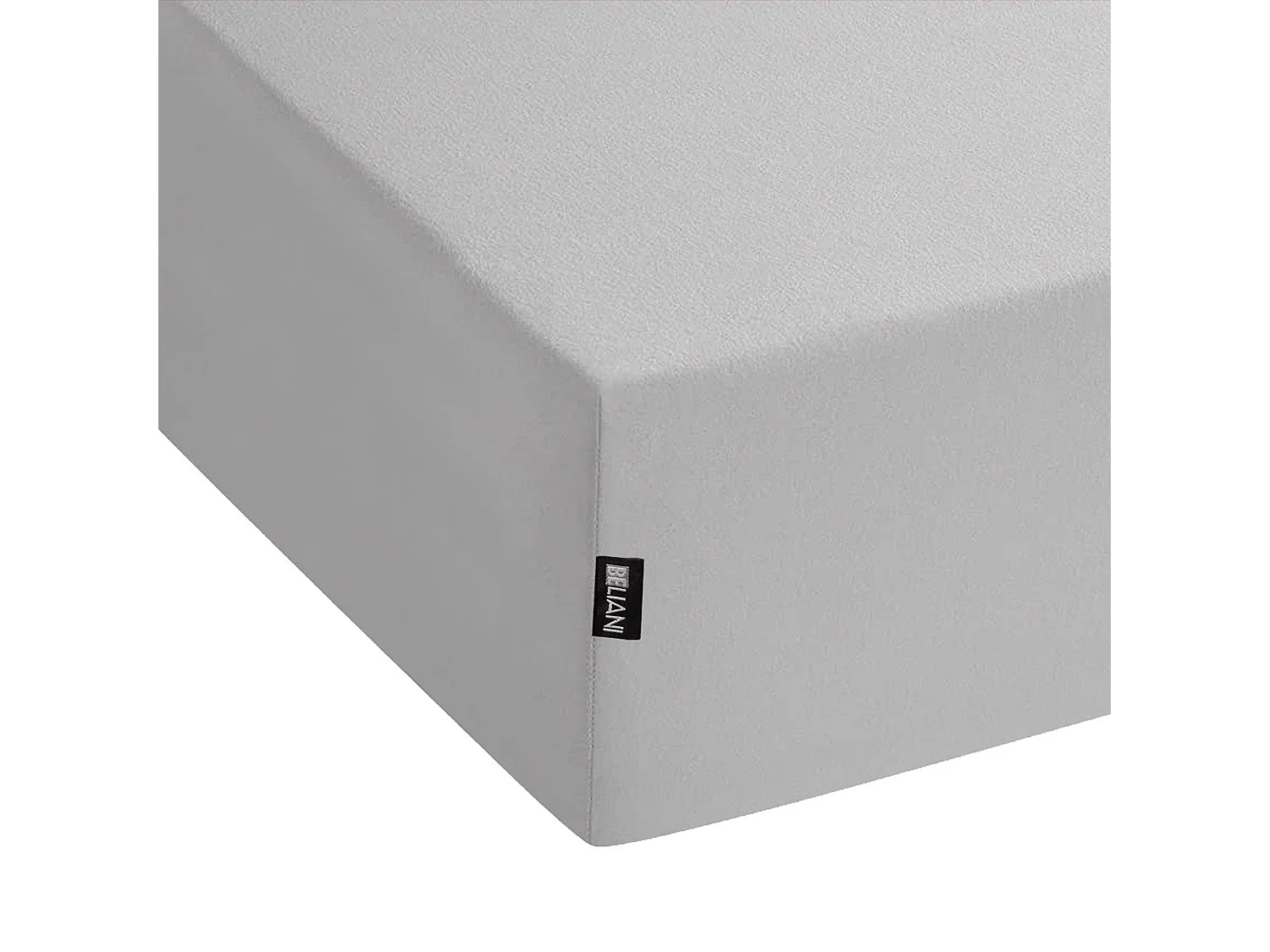 Drap housse HOFUF Coton 200 x 200 cm Gris clair