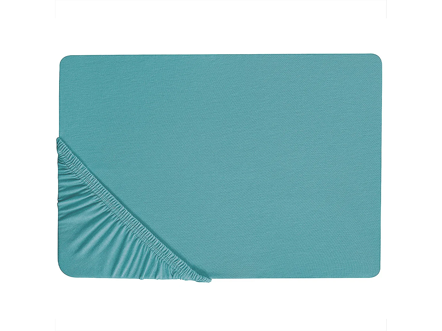 Drap housse HOFUF Coton 140 x 200 cm Turquoise