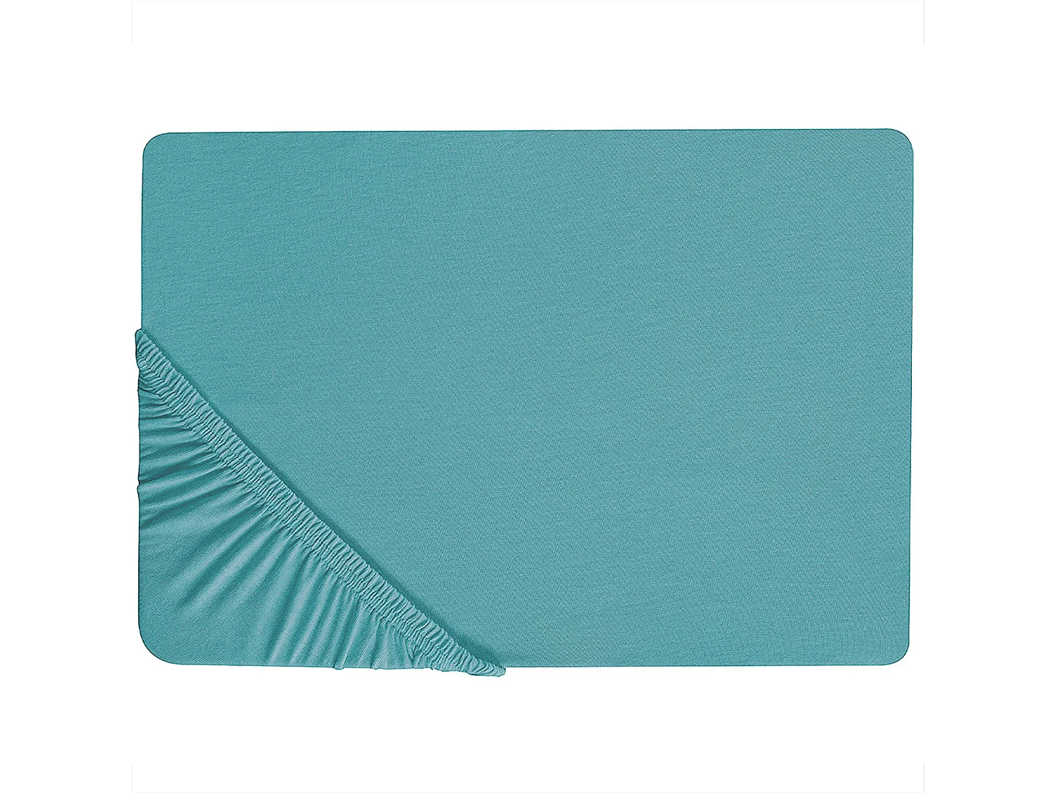 Hoeslaken HOFUF Katoen 160 x 200 cm Turquoise
