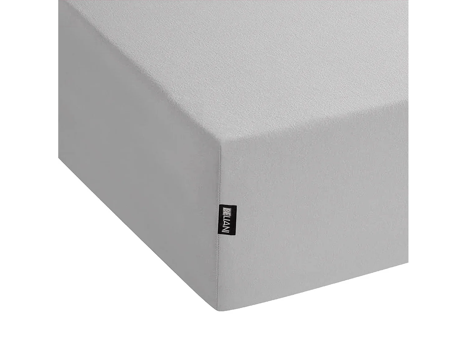 Drap housse HOFUF Coton 180 x 200 cm Gris clair