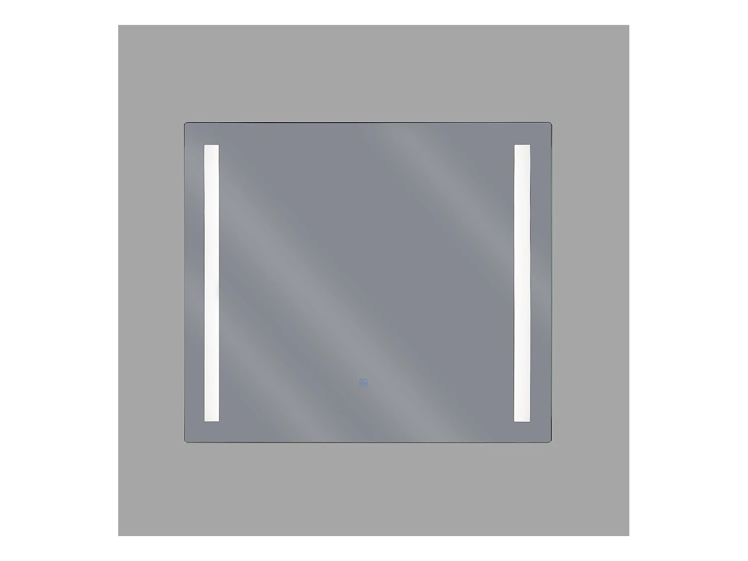 Miroir de salle de bain LED LIRAC 70 cm 60 cm Argenté