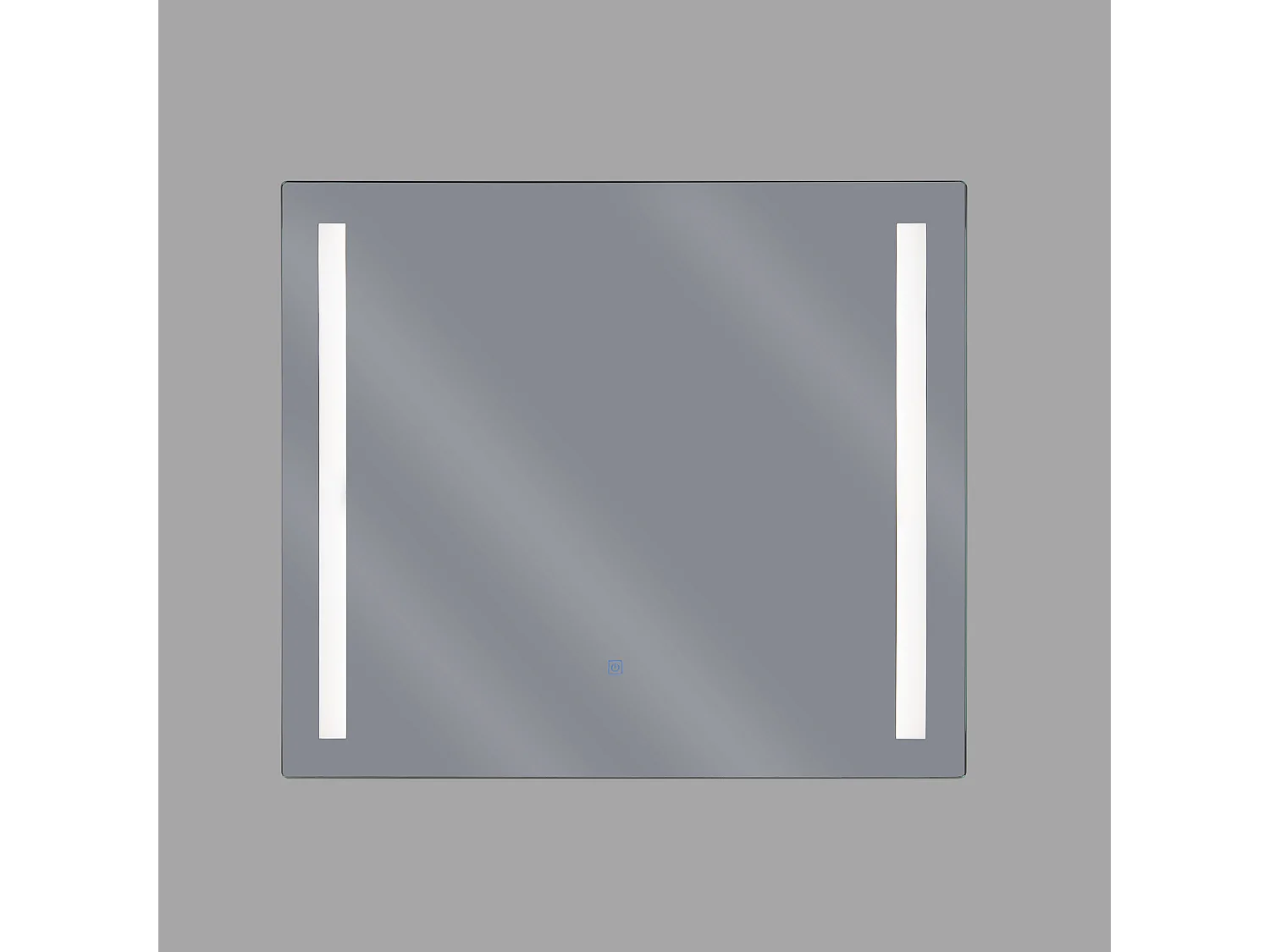 Specchio da bagno con luce LED LIRAC 70 cm 60 cm Argento