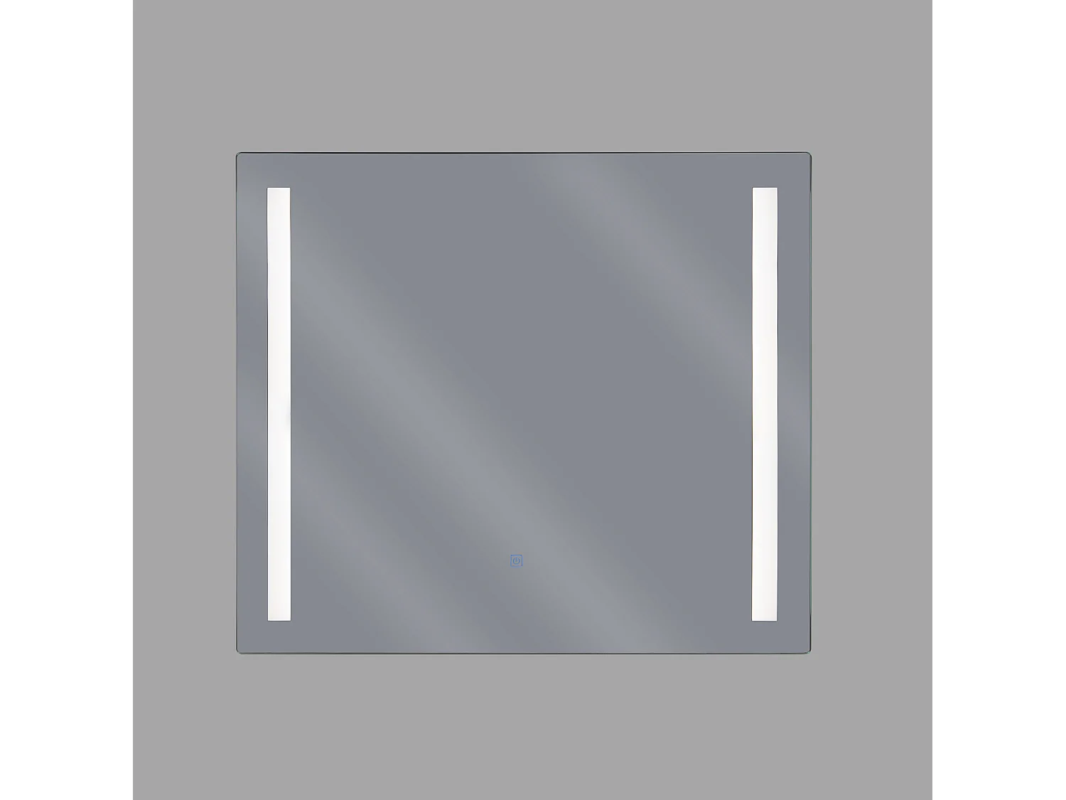 LED-Badezimmer-Spiegel LIRAC 70 cm 60 cm Silber