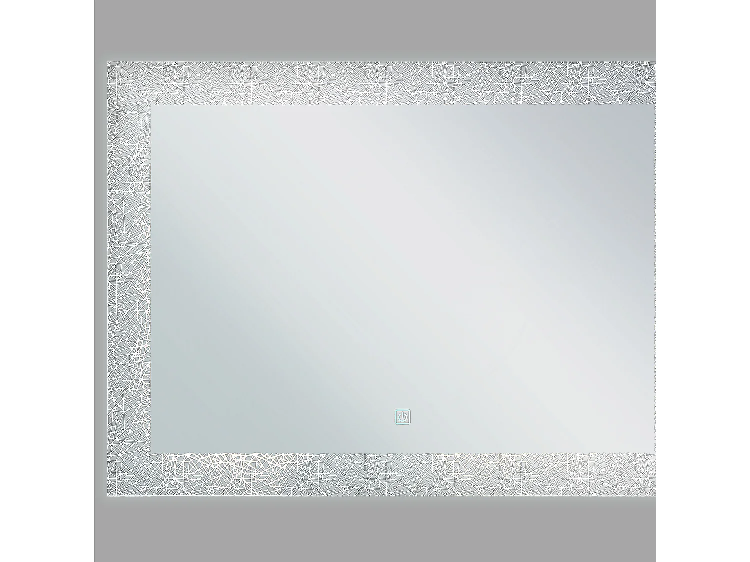 Miroir de salle de bain LED NEXON 80 cm 60 cm Argenté