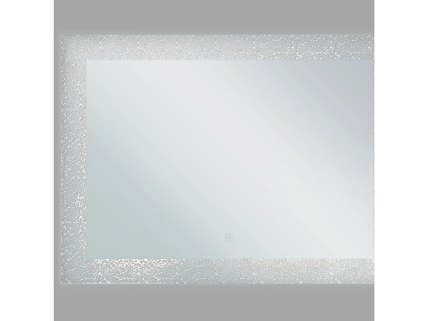 Miroir de salle de bain LED NEXON 80 cm 60 cm Argenté