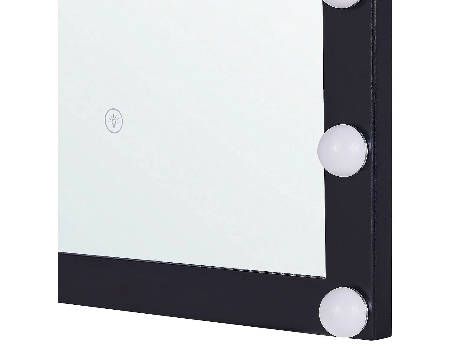 Miroir de salle de bain LED ODENAS 50 cm 60 cm Noir