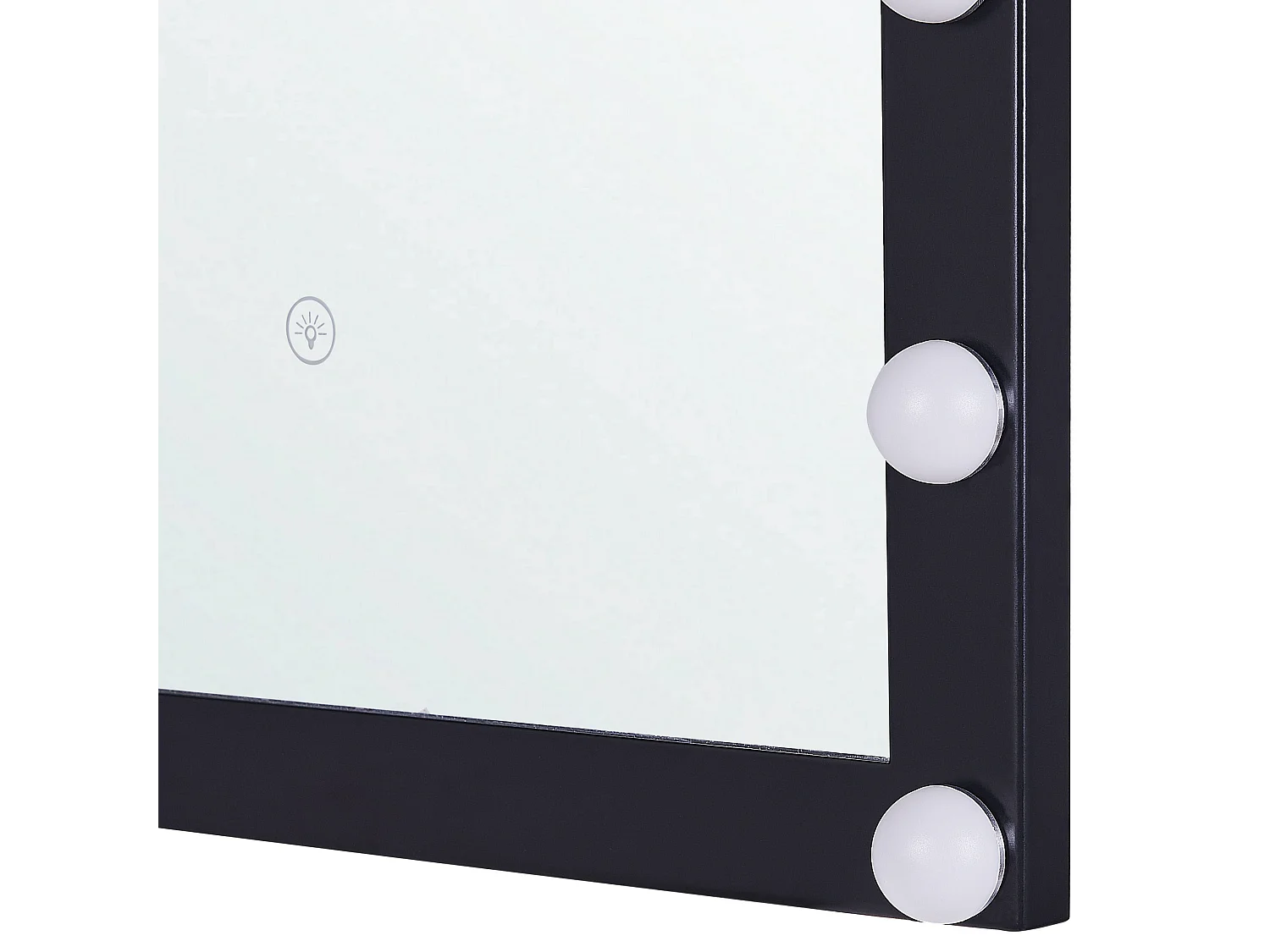 Espelho LED para casa de banho ODENAS 50 cm 60 cm Preto