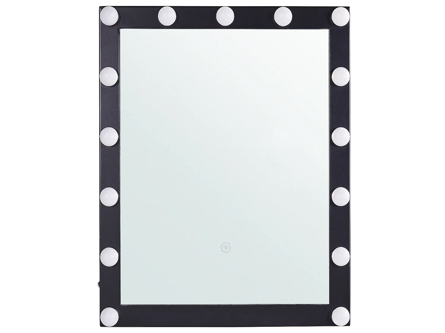 LED Bathroom Mirror ODENAS 50 cm 60 cm Black