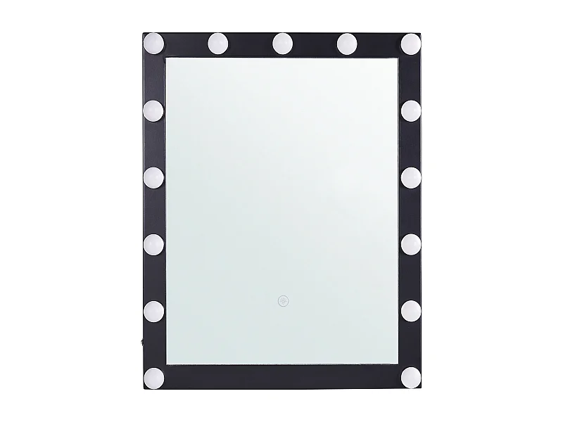 Miroir de salle de bain LED ODENAS 50 cm 60 cm Noir