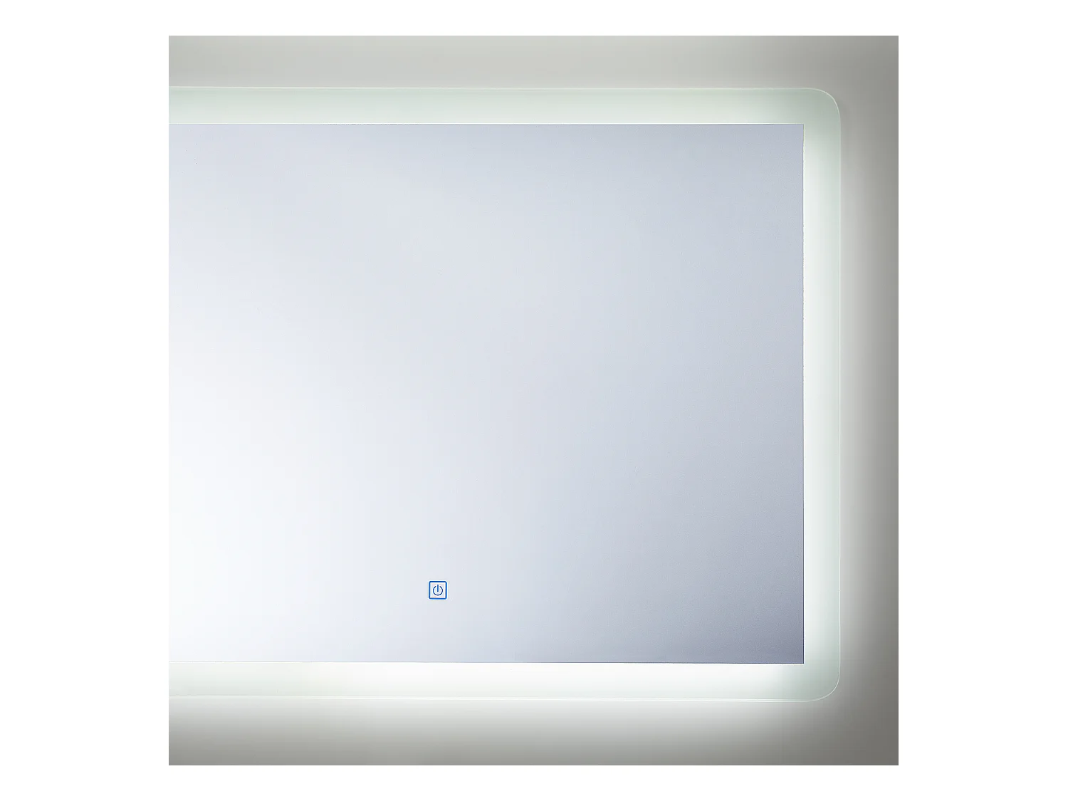 Badspiegel silber LED-Beleuchtung rechteckig 80x60 cm Antibeschlagsystem Corroy