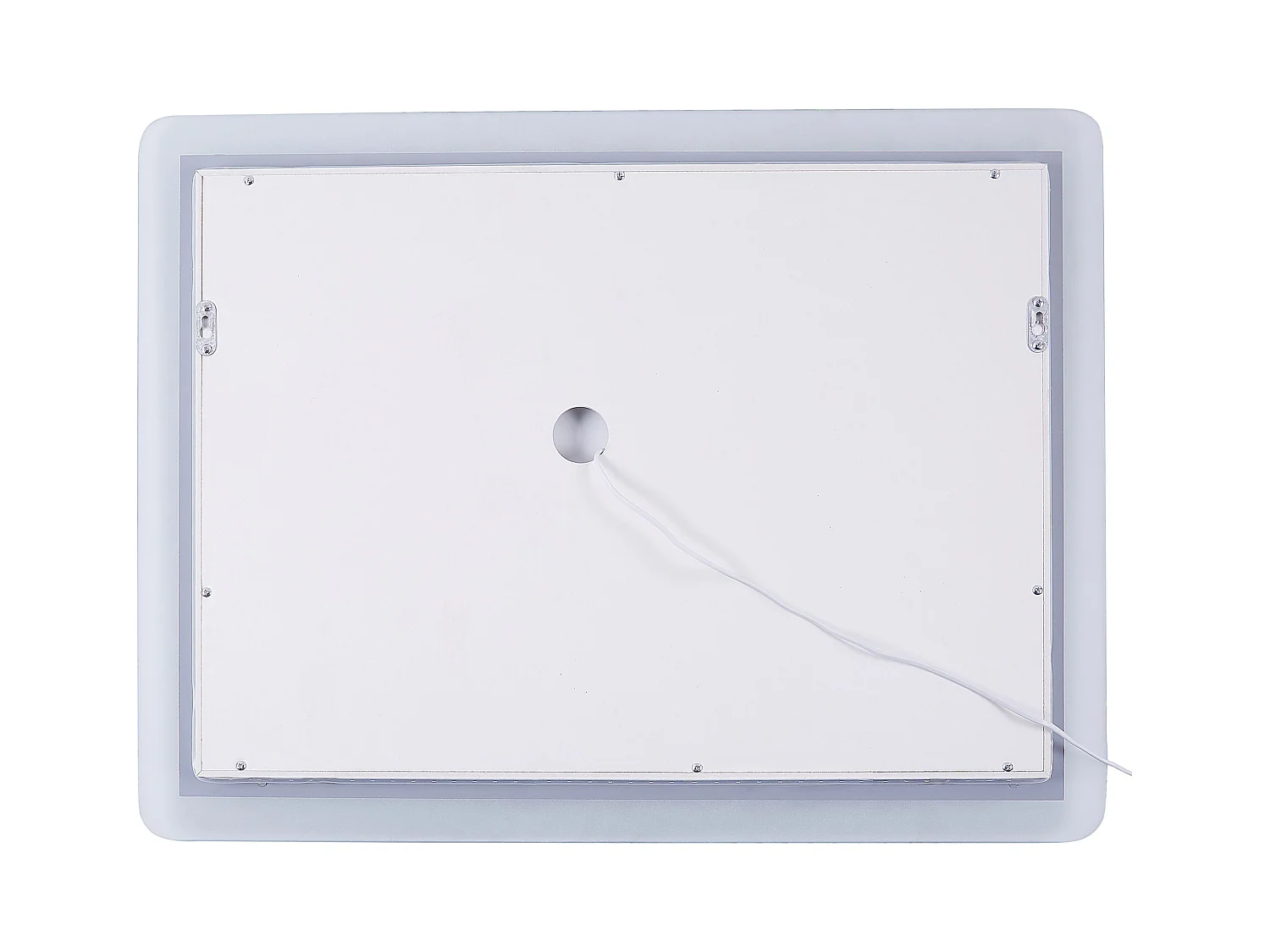 Badspiegel silber LED-Beleuchtung rechteckig 80x60 cm Antibeschlagsystem Corroy