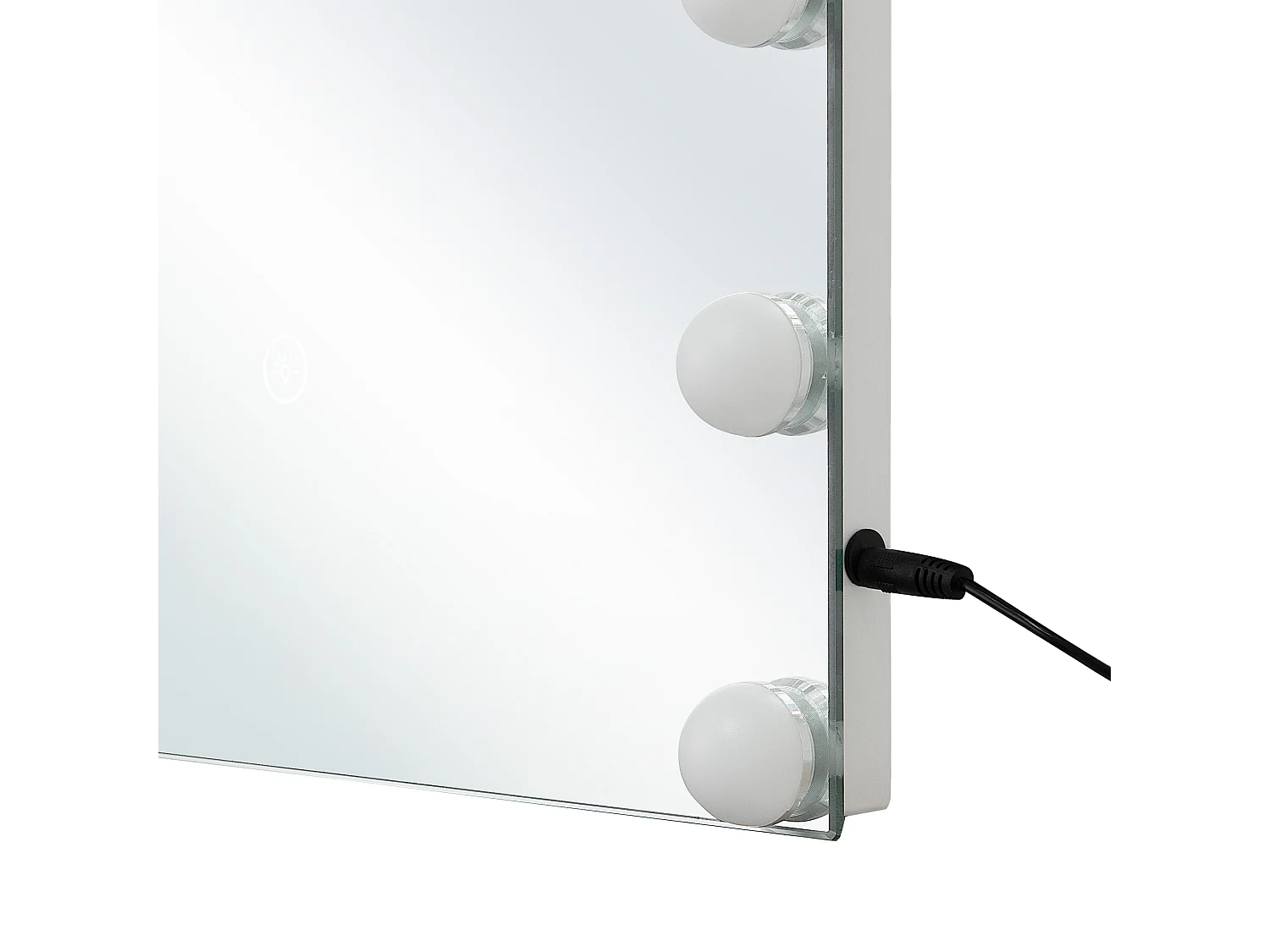 Specchio da bagno con luce LED LUCENAY 40 cm 50 cm Argento