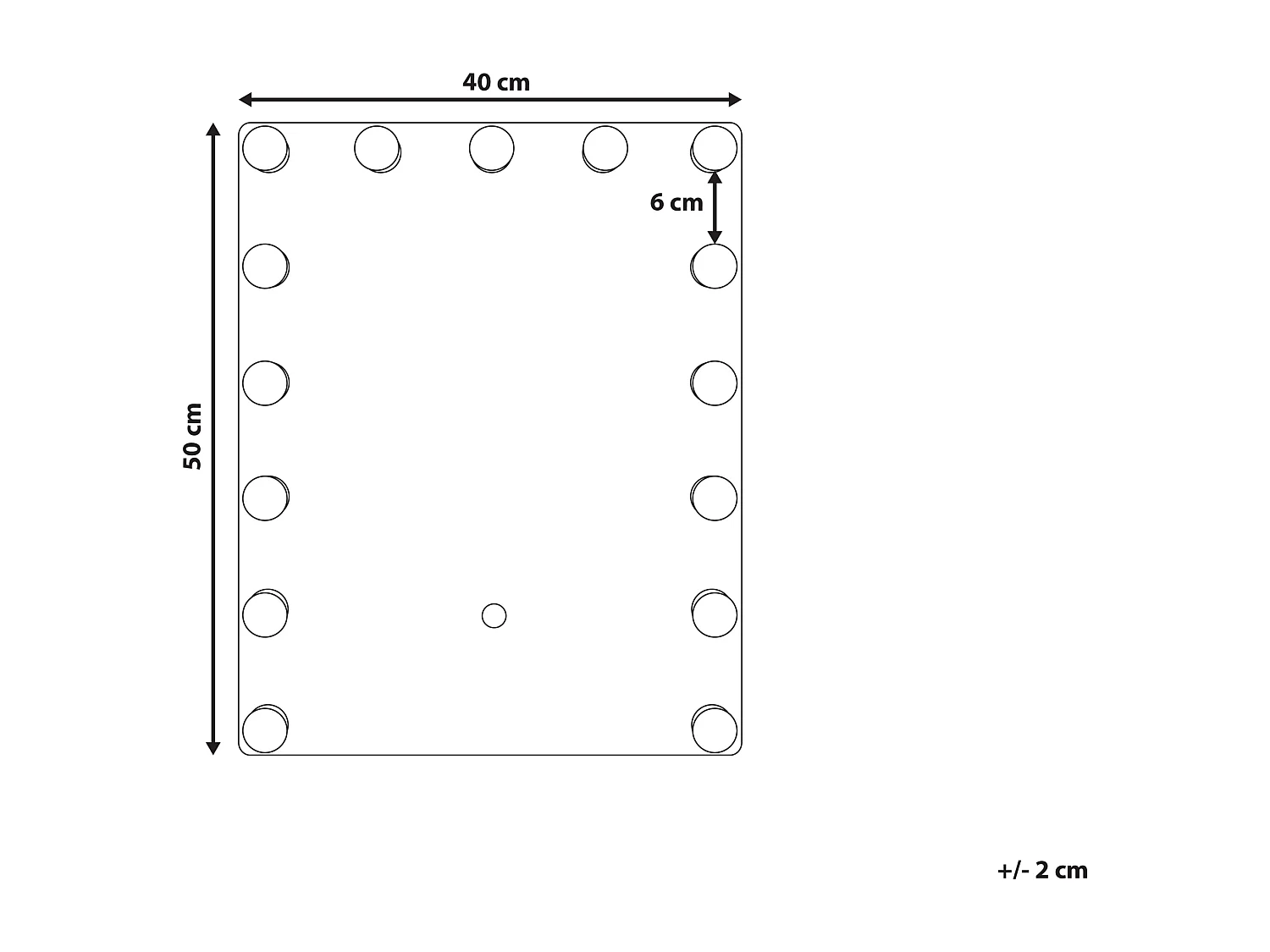 Miroir de salle de bain LED LUCENAY 40 cm 50 cm Argenté