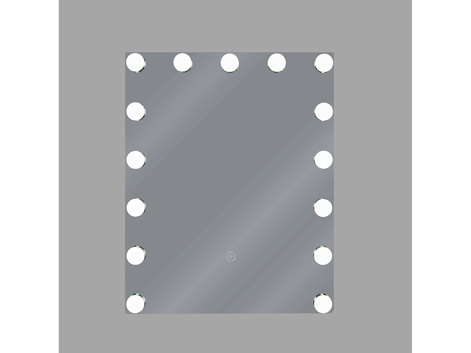 Miroir de salle de bain LED LUCENAY 40 cm 50 cm Argenté