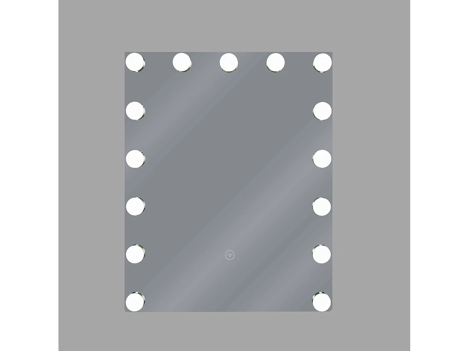 LED-Badezimmer-Spiegel LUCENAY 40 cm 50 cm Silber