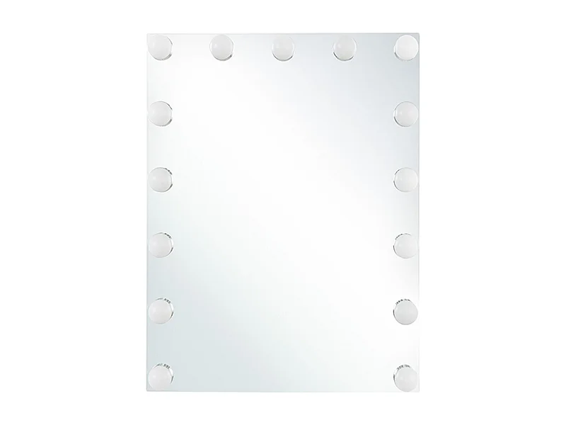 Miroir de salle de bain LED LUCENAY 40 cm 50 cm Argenté