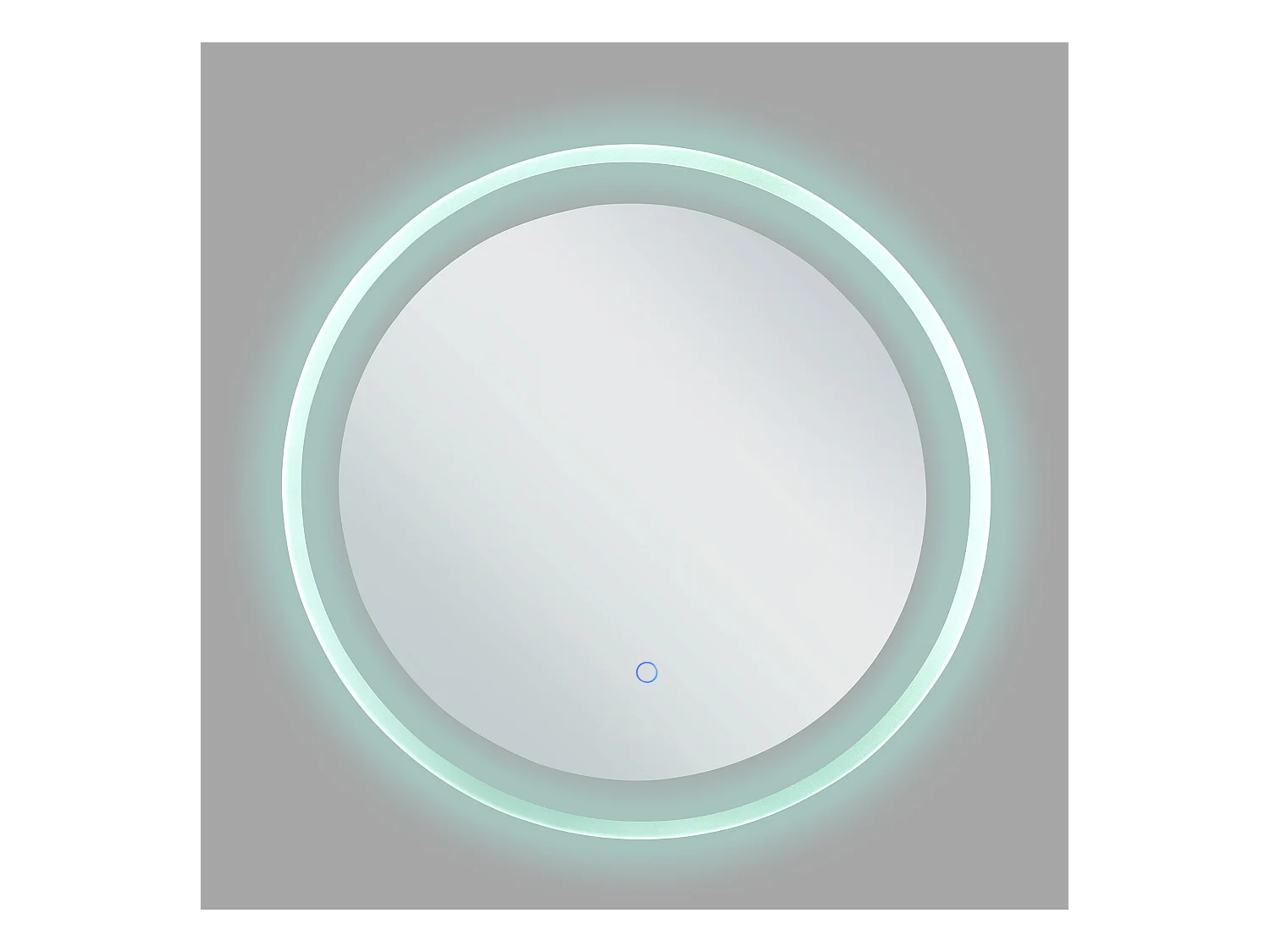 Moderner Badspiegel mit LED-Beleuchtung rund 58 cm Antibeschlagsystem Brinay