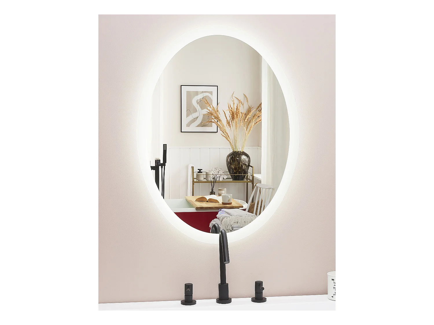 LED badkamerspiegel VIRIAT 60 cm 80 cm Zilver