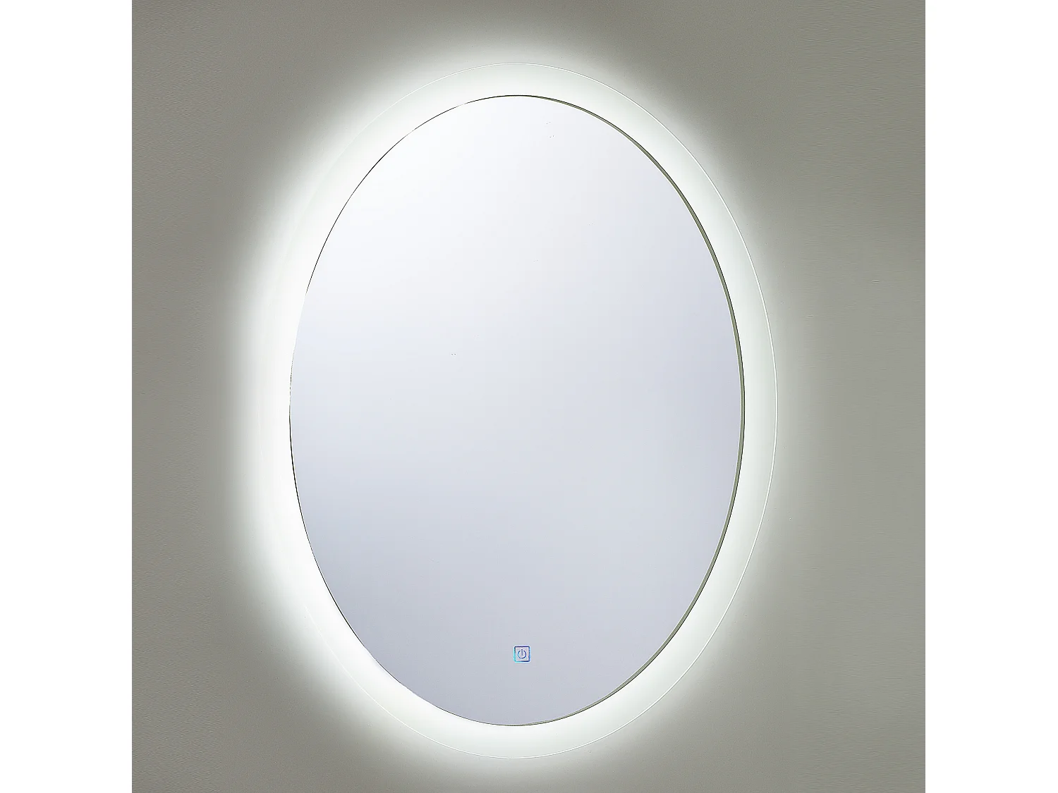 Specchio da bagno con luce LED VIRIAT 60 cm 80 cm Argento