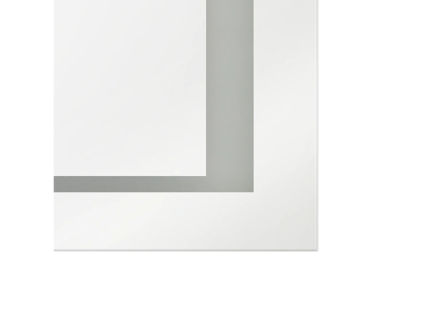 Miroir de salle de bain LED EYRE 80 cm 60 cm Argenté