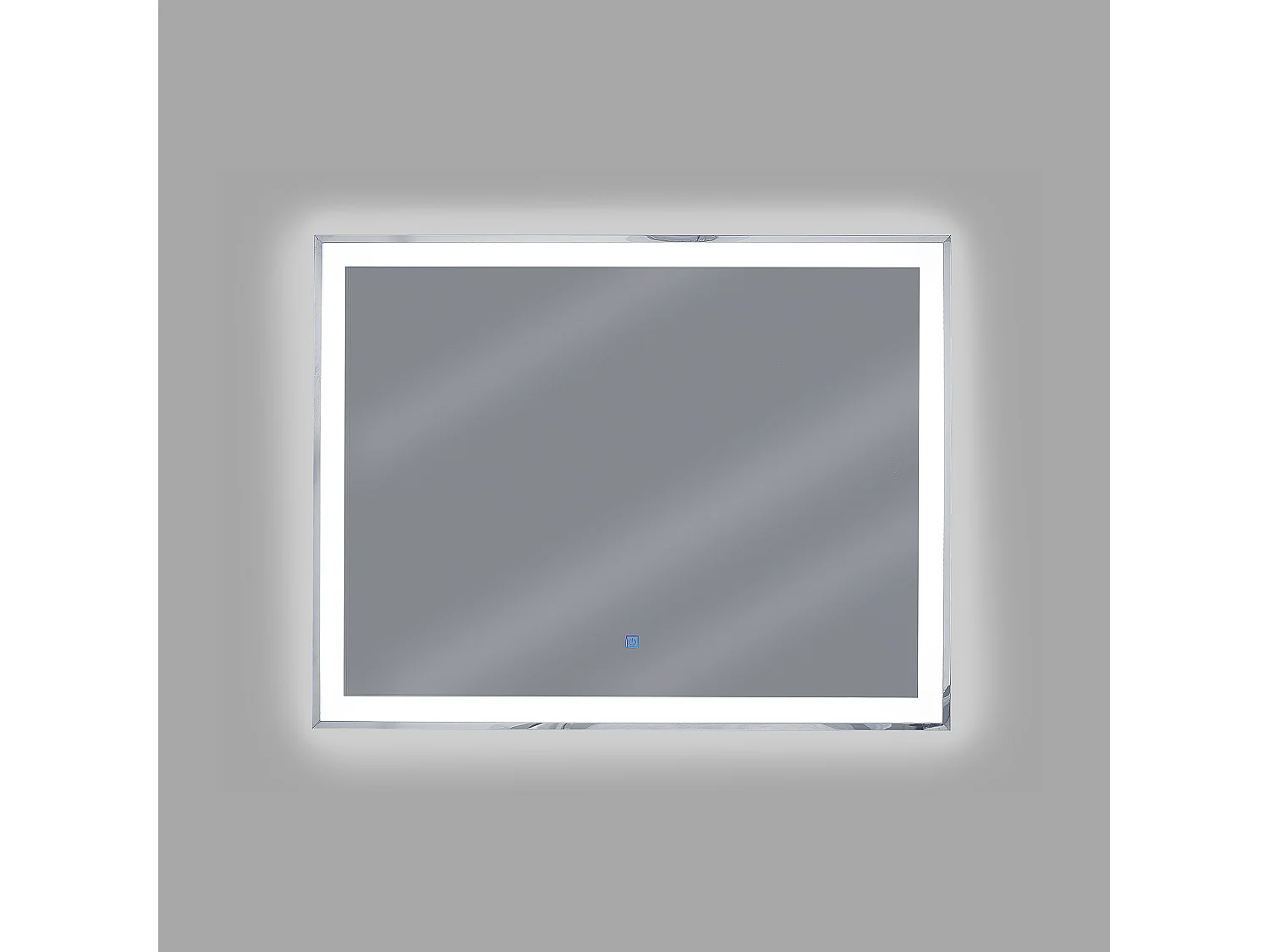 Moderner LED-Lichtspiegel silber für Ihr traumhaftes Bad 90x70cm Argens