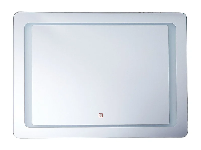 Miroir de salle de bain LED WASSY 80 cm 60 cm Argenté