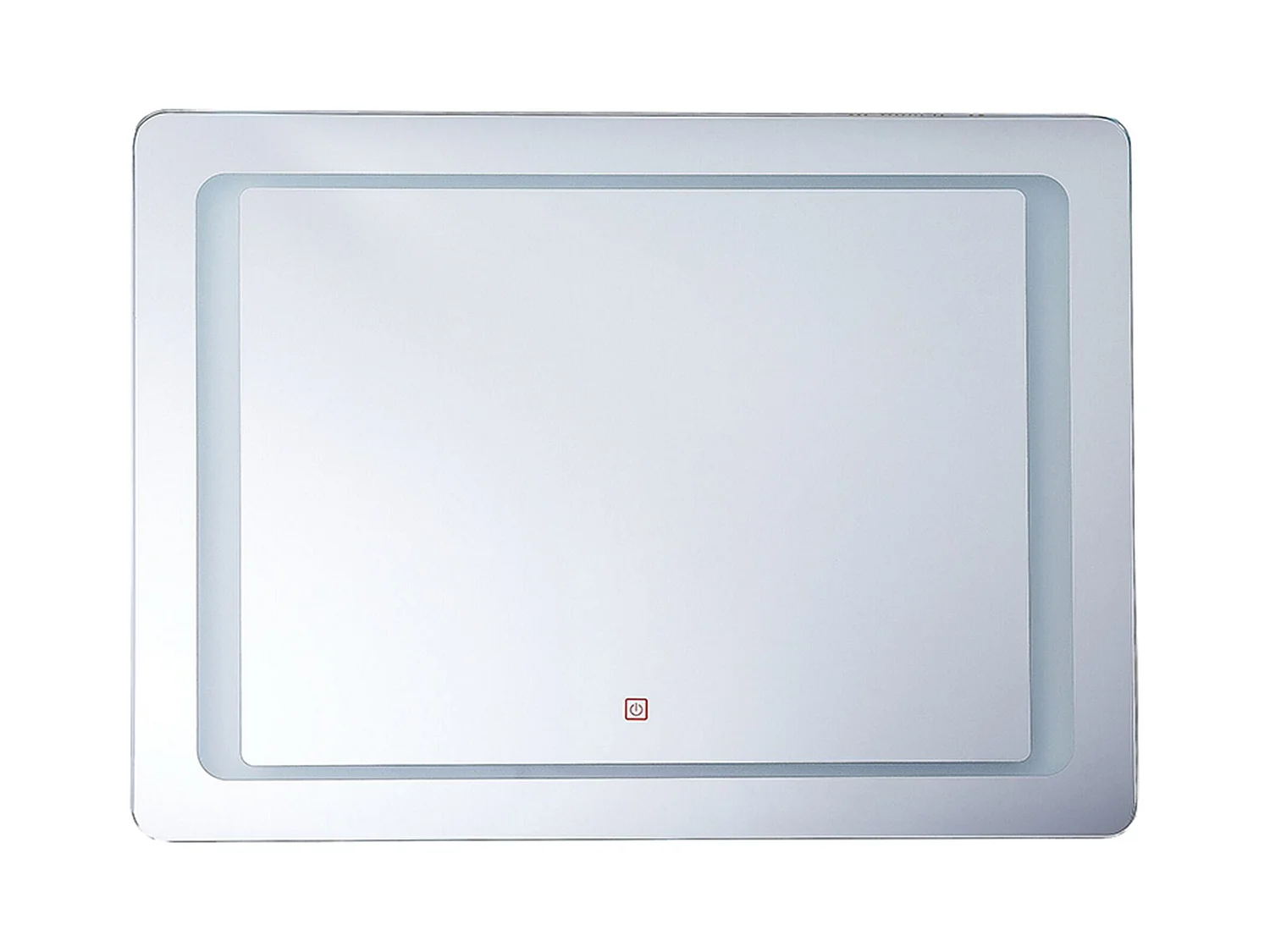 Miroir de salle de bain LED WASSY 80 cm 60 cm Argenté