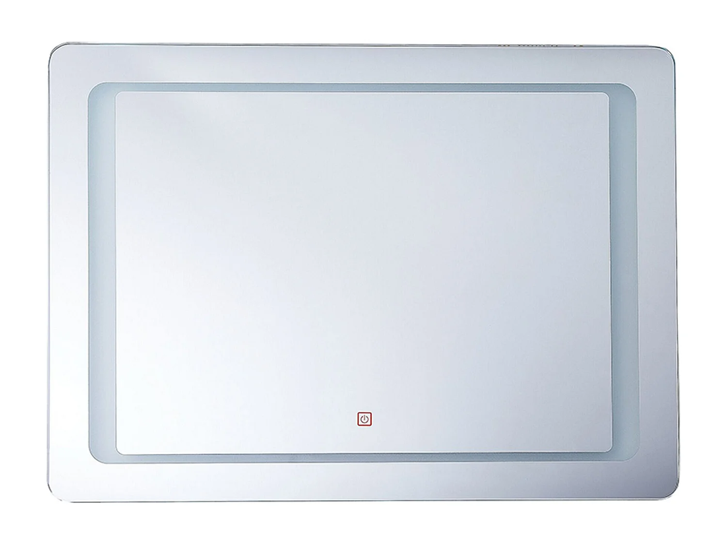 Miroir de salle de bain LED WASSY 80 cm 60 cm Argenté