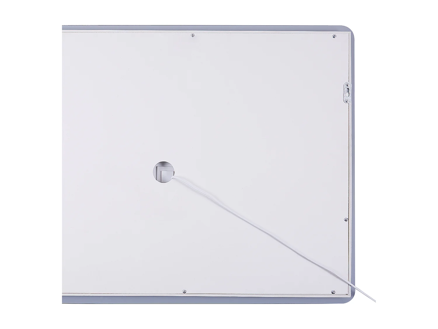 Miroir de salle de bain LED WASSY 80 cm 60 cm Argenté