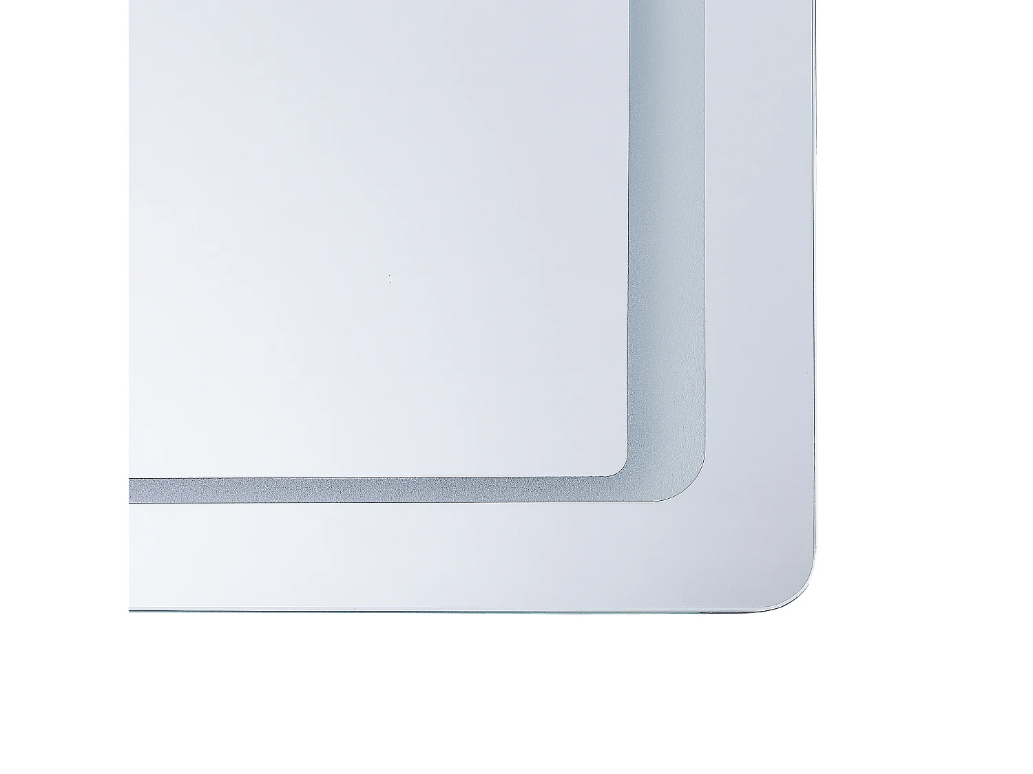 Miroir de salle de bain LED WASSY 80 cm 60 cm Argenté