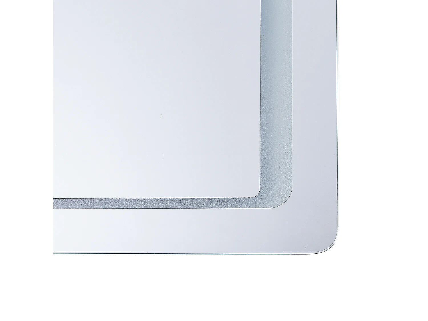 Specchio da bagno con luce LED WASSY 80 cm 60 cm Argento