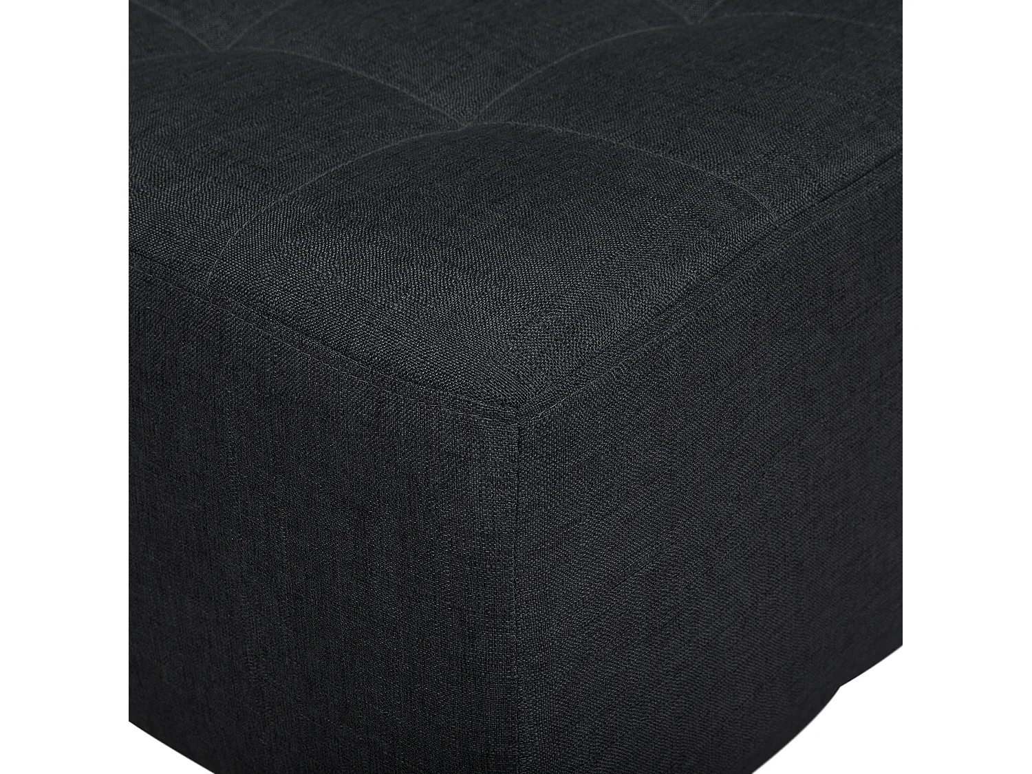 Canapé-lit d'angle modulable ABERDEEN Tissu Gris graphite avec ottoman 5 places Côté droit