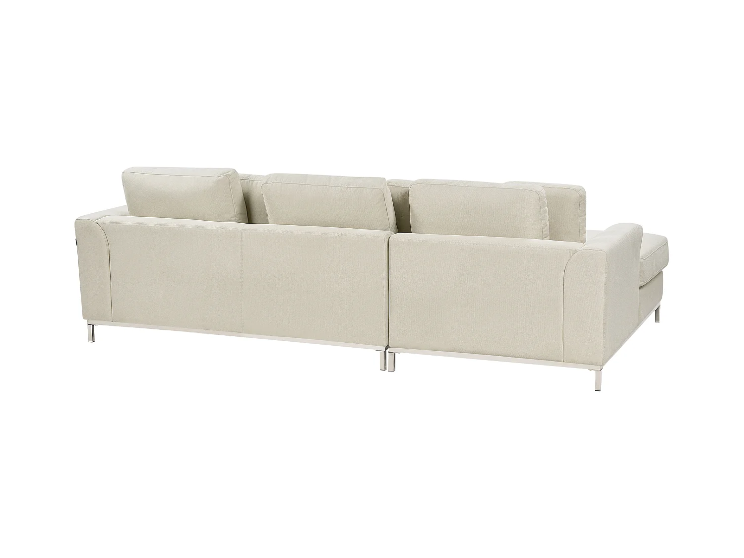 Modernes Ecksofa mit Ottomane rechtsseitig beige Polsterbezug Oslo