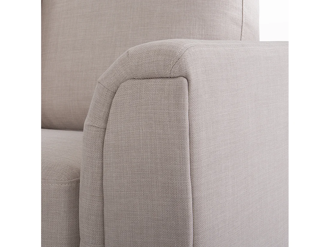 Modernes Ecksofa mit Ottomane rechtsseitig beige Polsterbezug Oslo
