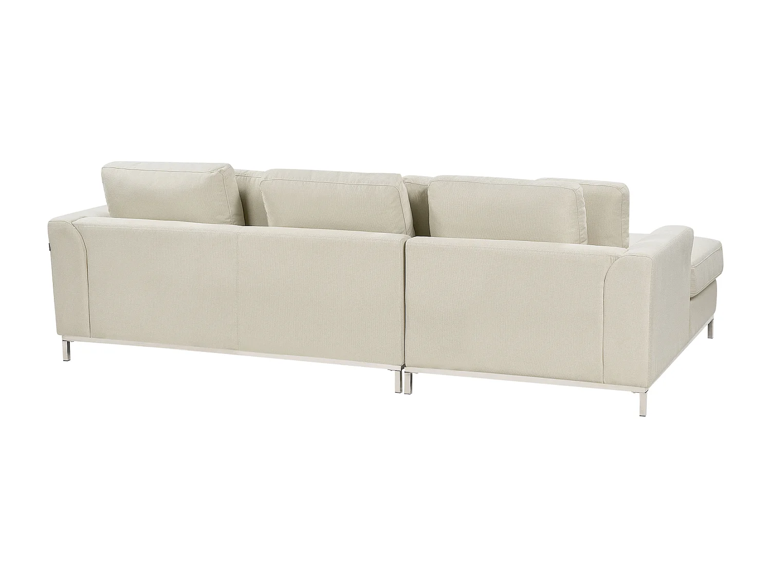 Modernes Ecksofa mit Ottomane rechtsseitig beige Polsterbezug Oslo