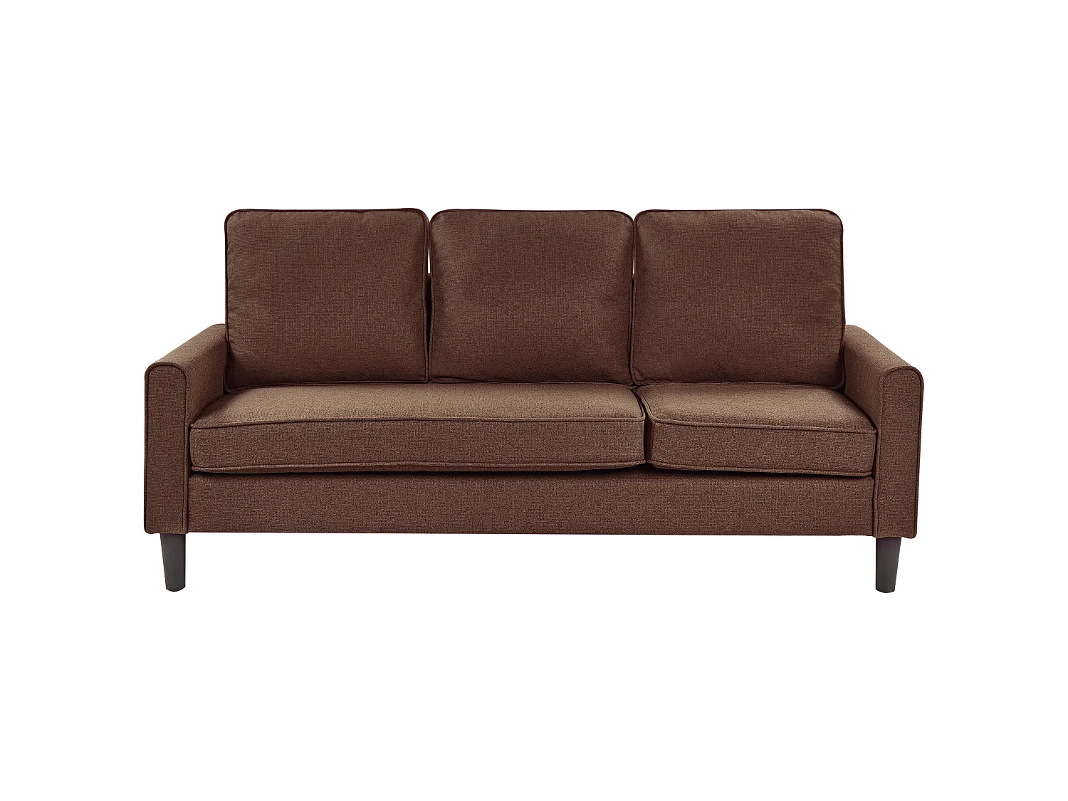 Canapé AVESTA Tissu Marron avec ottoman 3 places