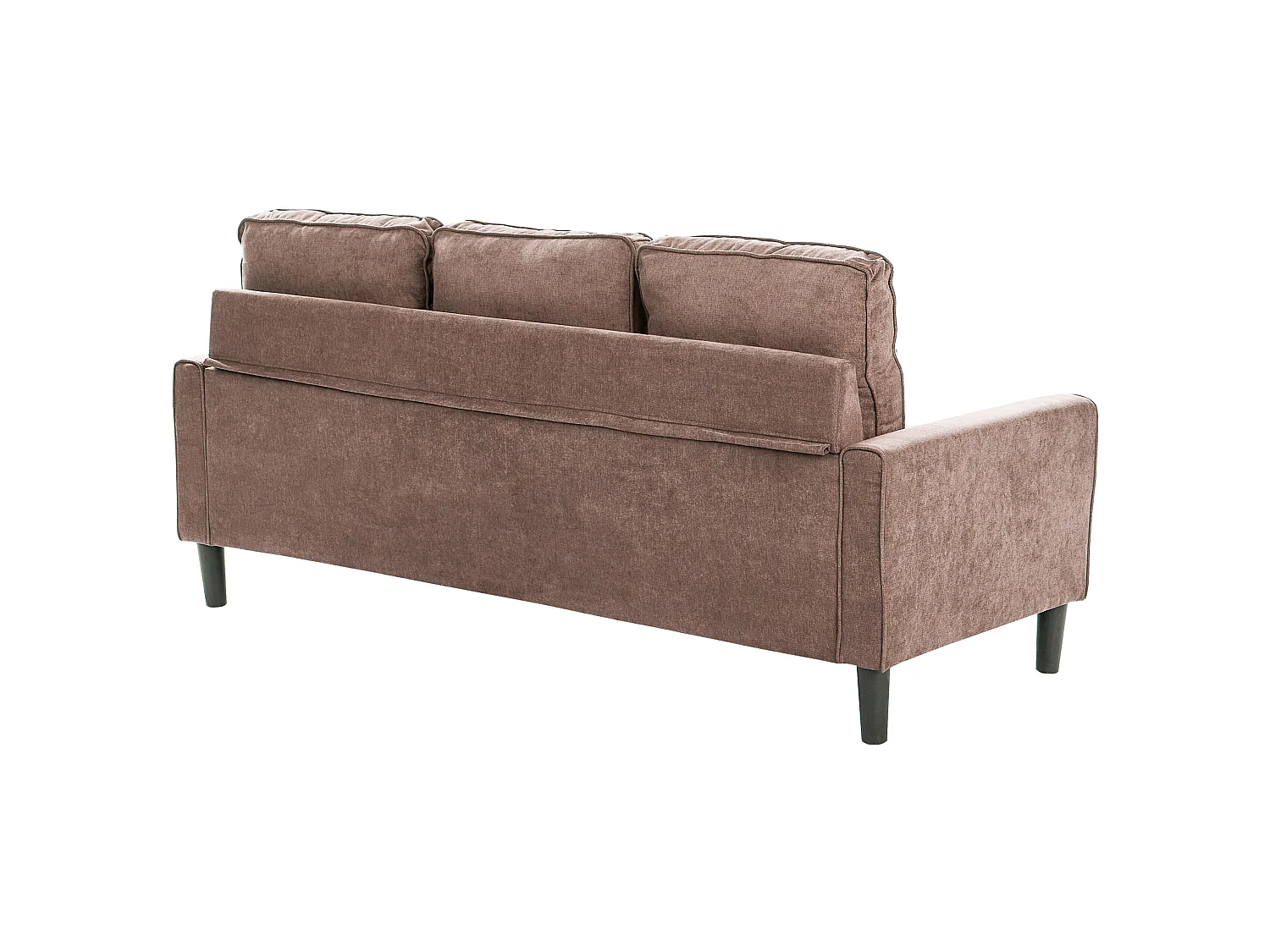 Sofa 3 Seater AVESTA Fabric Brown with Ottoman