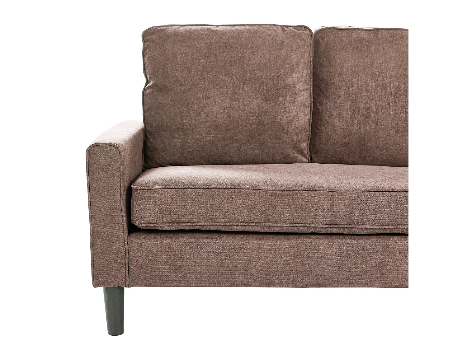 Sofa 3 Seater AVESTA Fabric Brown with Ottoman