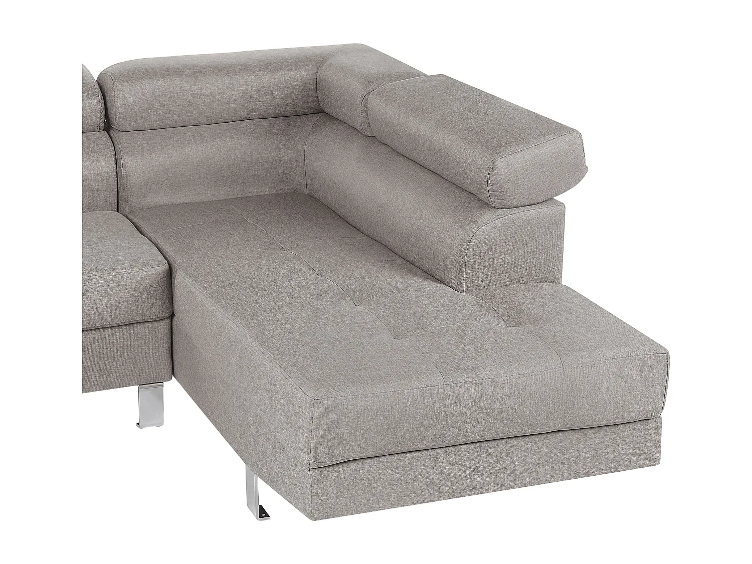 - Canapé d'Angle - Norrea - Tissu, Gris Clair