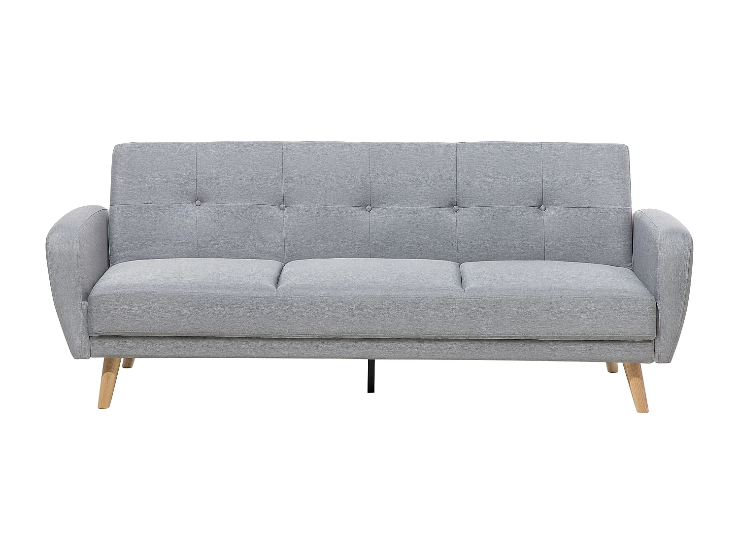 Schlafsofa FLORLI Stoff Hellgrau 3-Sitzer