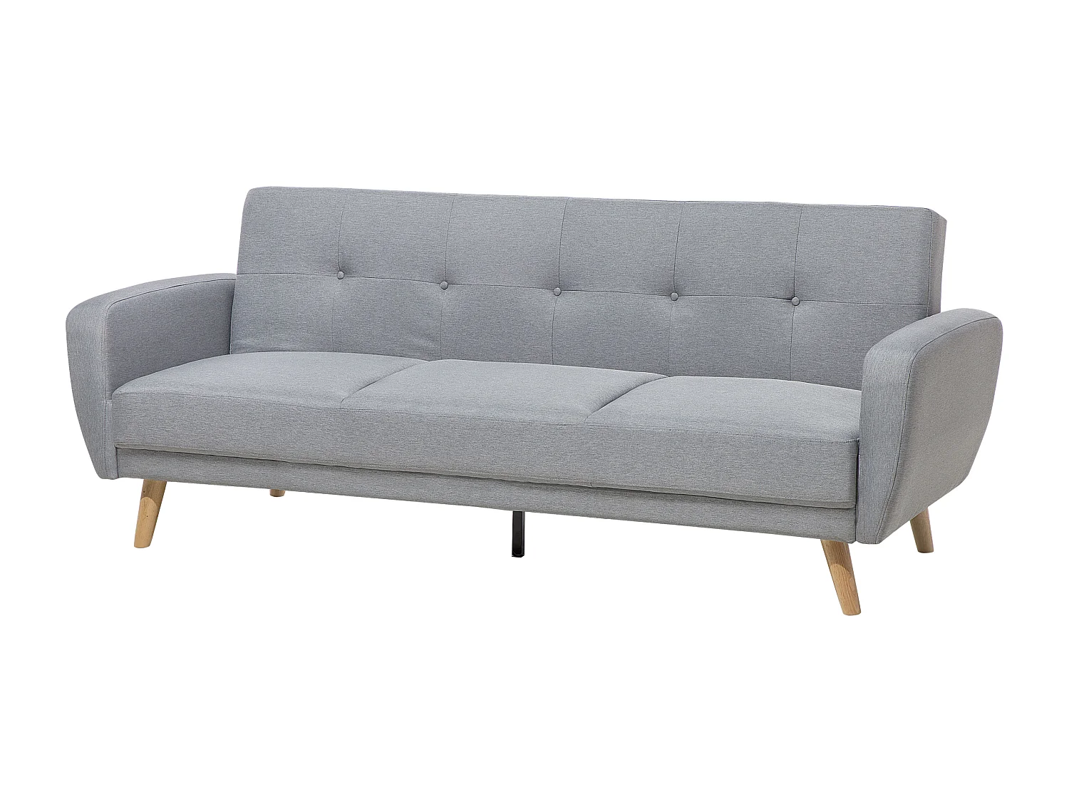 Schlafsofa FLORLI Stoff Hellgrau 3-Sitzer