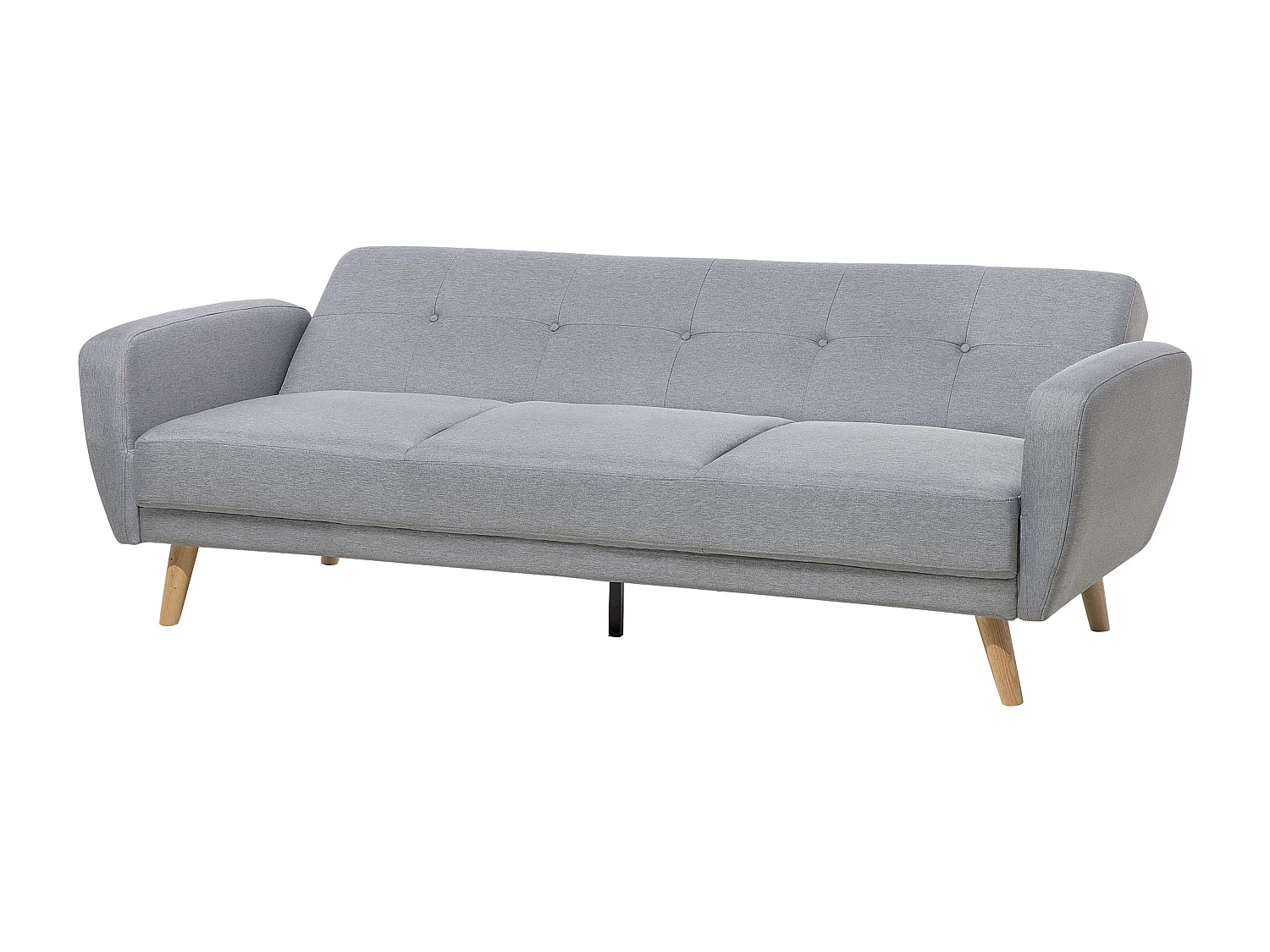 Schlafsofa FLORLI Stoff Hellgrau 3-Sitzer