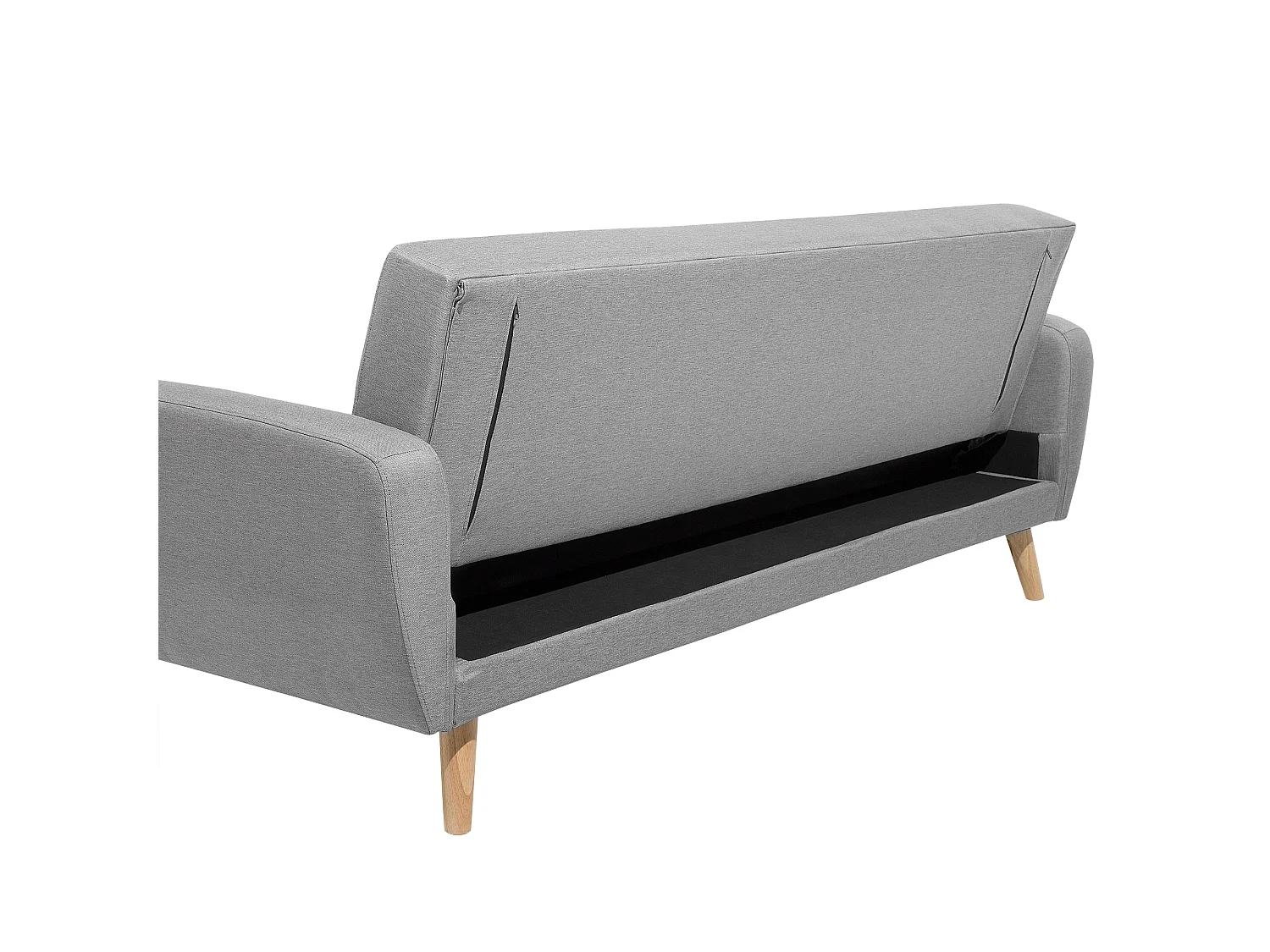 Canapé-lit 3 places FLORLI Tissu Gris clair