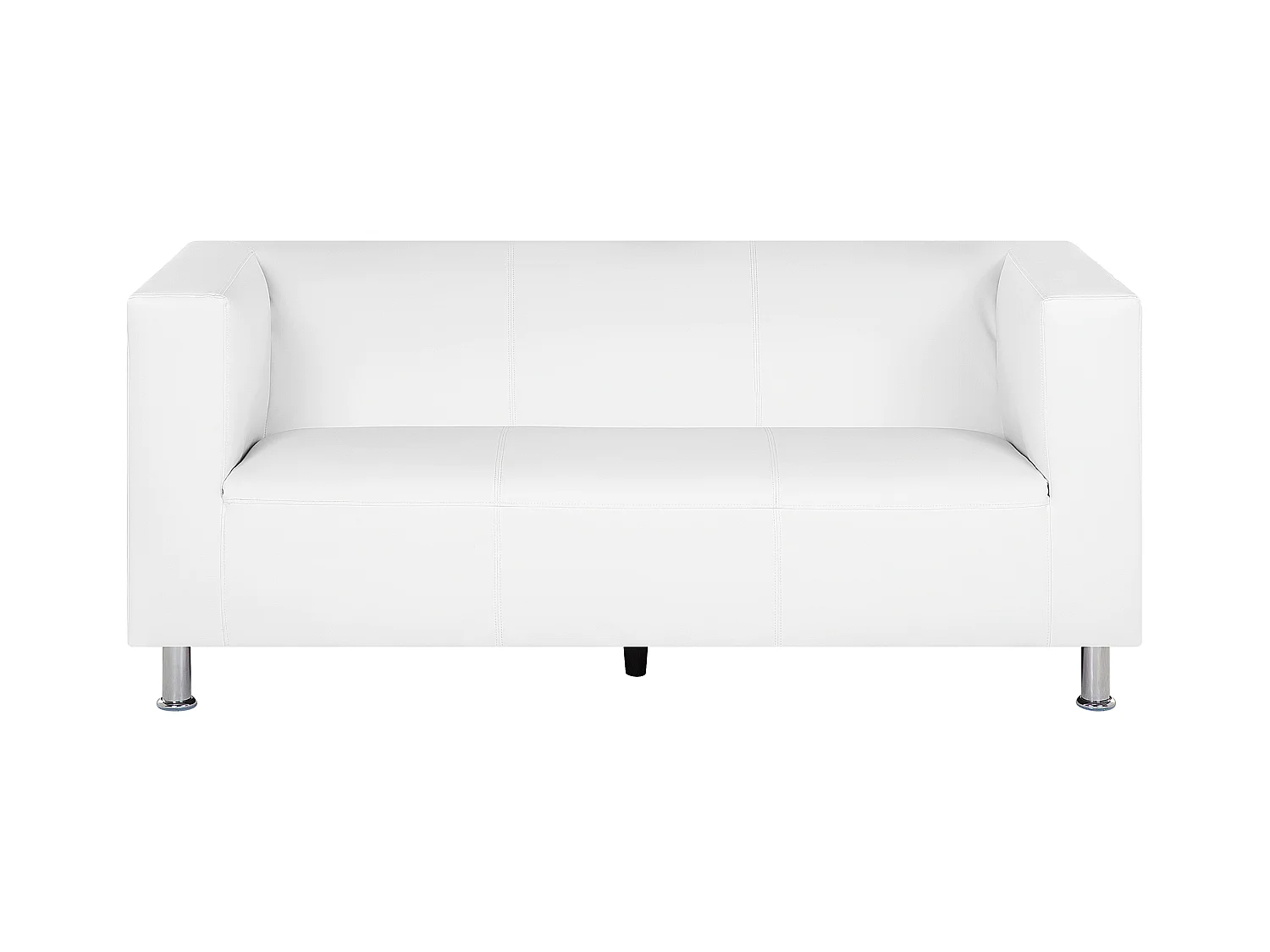 Praktisches Sofa Kunstleder weiß 3er Sitzer Floro