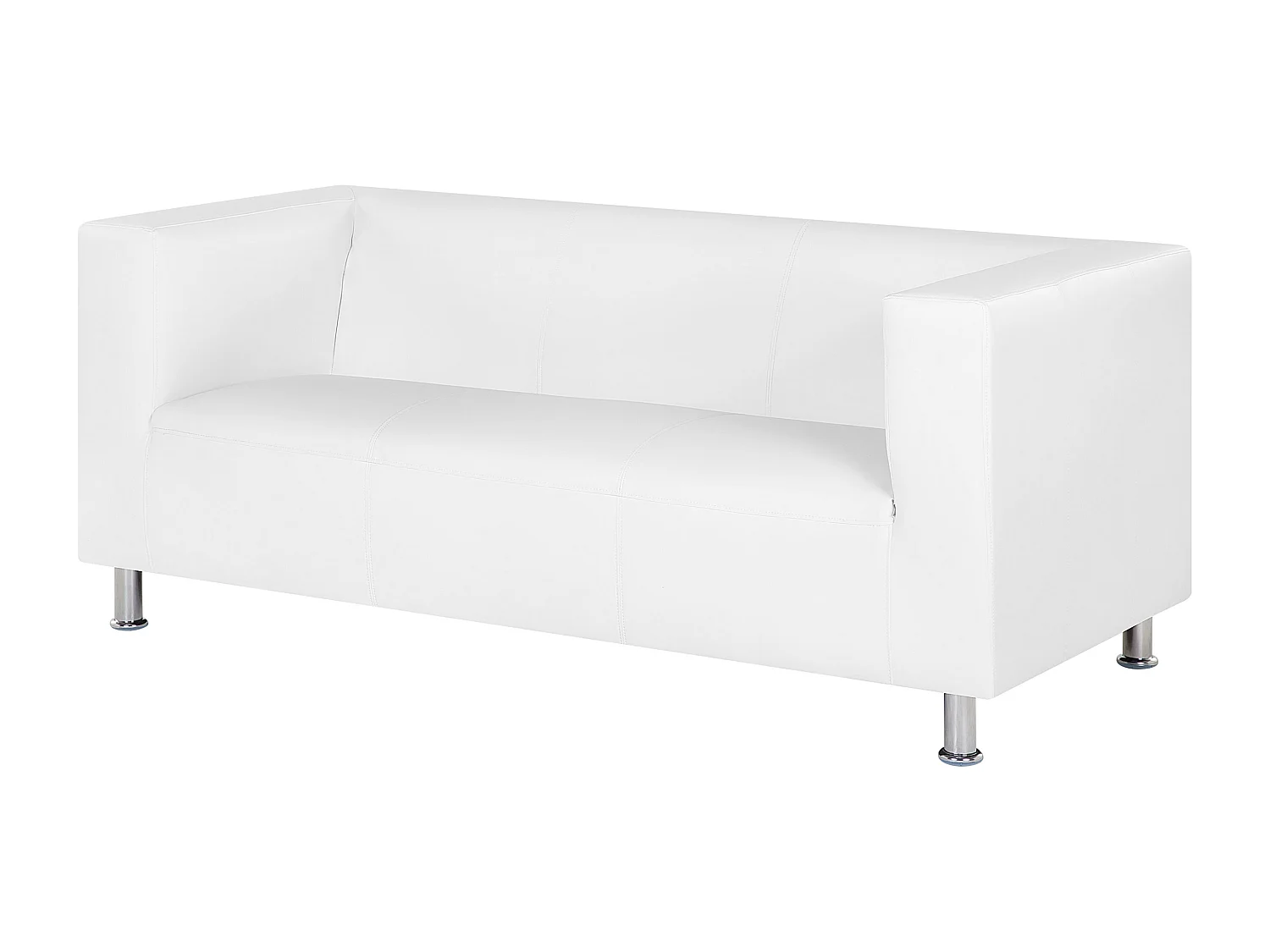 Canapé 3 places FLORO Cuir PU Blanc