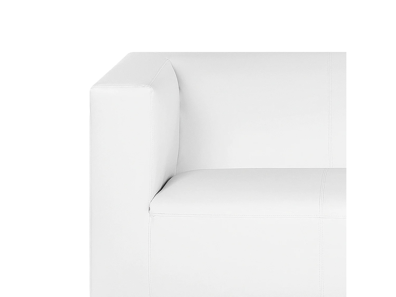 Canapé 3 places FLORO Cuir PU Blanc