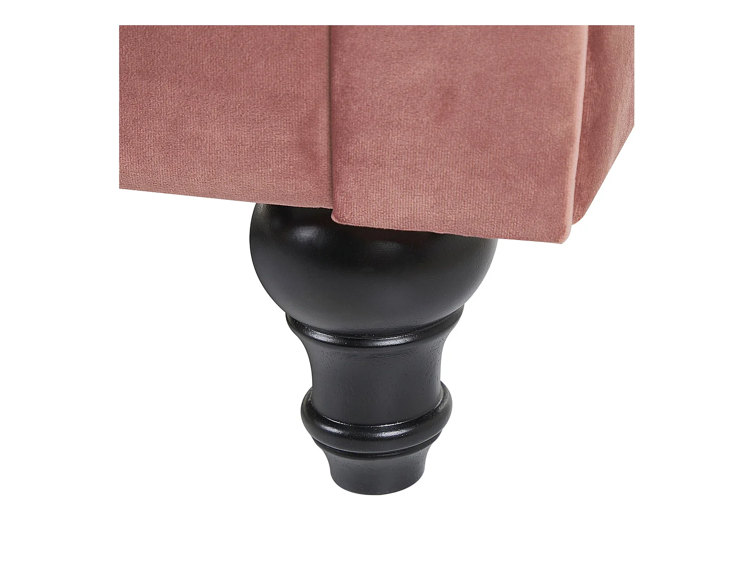 Klassisches Polstersofa 3er-Sitzer Samtstoff rosa Chesterfield