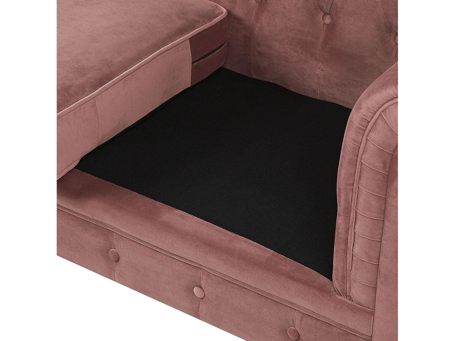 Canapé 3 places CHESTERFIELD Velours Rose